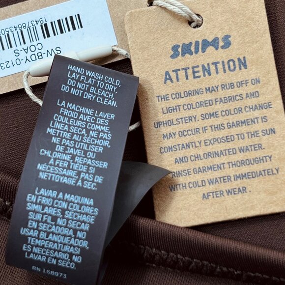 SKIMS Shaping Swim Cami One Piece Cocoa Womens Small - Picture 11 of 13